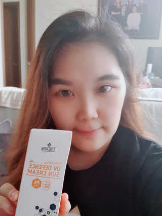 트리티스 SG_[TREATIS] UV Defence Sun Cream — 5점을 준 리뷰어가 2020년 10월 올린 사용 사진