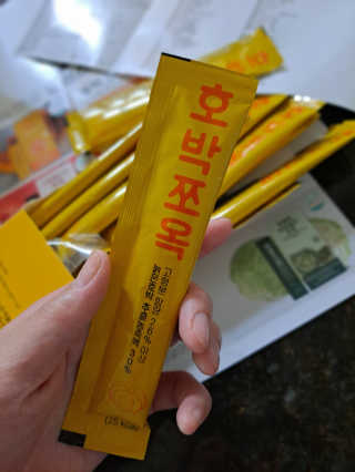 조은약초 국산 늙은 호박즙 호박쪼옥 젤리 20g x 15포 — 5점을 준 리뷰어가 2020년 7월 올린 사용 사진