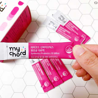 JW중외제약 마이코드 신바이오틱스 유산균 100억 — 5점을 준 리뷰어가 2020년 8월 올린 사용 사진