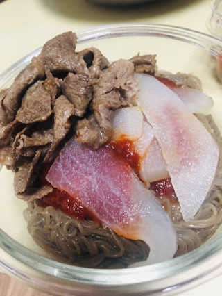 [해주냉면] 신천맛집 매운 비빔냉면 2인분 + 무절임 — 4.5점을 준 리뷰어가 2020년 5월 올린 사용 사진