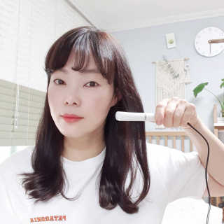 모즈헤어 휴대용 미니 고데기 — 5점을 준 리뷰어가 2020년 10월 올린 사용 사진