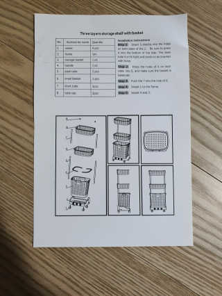 바네스데코 정리 끝판왕 다용도 이동식 3단 리빙트롤리 화이트 — 3점을 준 리뷰어가 2020년 6월 올린 사용 사진