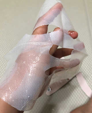 이너풀 하이 모이스처라이징 바이오셀룰로오스 마스크 — 5점을 준 리뷰어가 2020년 8월 올린 사용 사진