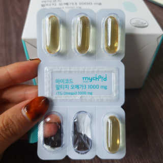 JW중외제약 마이코드 알티지 오메가3 1000 mg — 5점을 준 리뷰어가 2020년 10월 올린 사용 사진