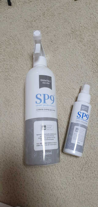 SP9 스프레이형 프리미엄 살균소독제 500ml+100ml — 3점을 준 리뷰어가 2020년 11월 올린 사용 사진