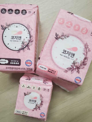 코지앤 생리대 체험 패키지 — 5점을 준 리뷰어가 2020년 11월 올린 사용 사진