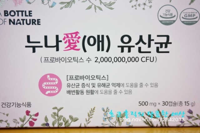 누나애 유산균 리뷰 사진