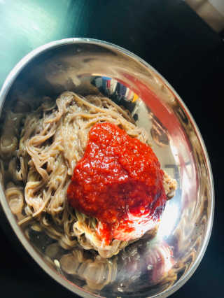 [해주냉면] 신천맛집 매운 비빔냉면 2인분 + 무절임 — 5점을 준 리뷰어가 2020년 5월 올린 사용 사진