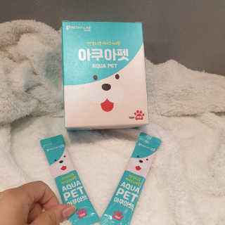 펫시랩 반려견용 액상 프리바이오틱스 아쿠아펫 — 5점을 준 리뷰어가 2020년 12월 올린 사용 사진