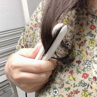 모즈헤어 휴대용 미니 고데기 — 4점을 준 리뷰어가 2020년 9월 올린 사용 사진