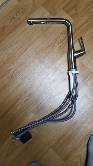 DS670SN 두진바스 하모니프리미엄 싱크대 수전 사틴니켈 — 5점을 준 리뷰어가 2020년 11월 올린 사용 사진