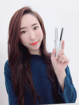 모즈헤어 휴대용 미니 고데기 — 5점을 준 리뷰어가 2020년 9월 올린 사용 사진