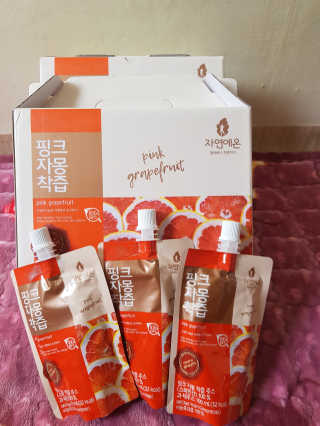 자연에온 핑크 자몽 착즙 100mL 10개입 2BOX — 5점을 준 리뷰어가 2020년 11월 올린 사용 사진