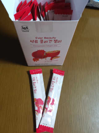 365더건강 에버뷰티 석류콜라겐 젤리 — 5점을 준 리뷰어가 2020년 8월 올린 사용 사진