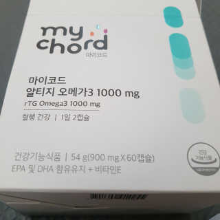 JW중외제약 마이코드 알티지 오메가3 1000 mg — 4점을 준 리뷰어가 2020년 7월 올린 사용 사진