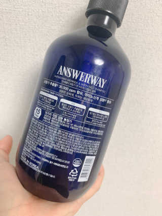 앤써웨이 모링가 앤 비오틴 마일드 샴푸 — 4점을 준 리뷰어가 2020년 9월 올린 사용 사진