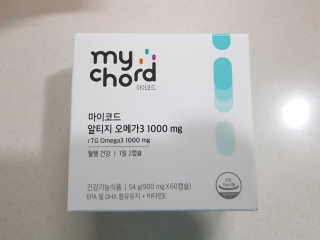 JW중외제약 마이코드 알티지 오메가3 1000 mg — 5점을 준 리뷰어가 2020년 7월 올린 사용 사진