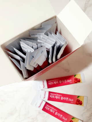 뉴틴 타트체리 콜라겐 스틱 20g X 30포 — 5점을 준 리뷰어가 2020년 8월 올린 사용 사진
