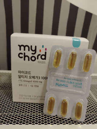 JW중외제약 마이코드 알티지 오메가3 1000 mg — 5점을 준 리뷰어가 2020년 9월 올린 사용 사진