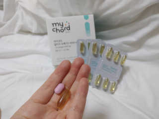 JW중외제약 마이코드 알티지 오메가3 1000 mg — 5점을 준 리뷰어가 2020년 8월 올린 사용 사진