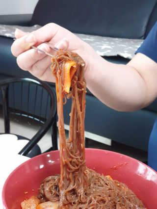 [해주냉면] 신천맛집 매운 비빔냉면 2인분 + 무절임 — 3점을 준 리뷰어가 2020년 5월 올린 사용 사진