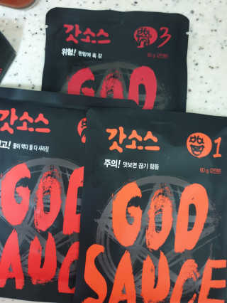 갓소스 만능양념소스 60gx4팩 1,2,3단계샘플러60gx3팩 — 5점을 준 리뷰어가 2020년 6월 올린 사용 사진