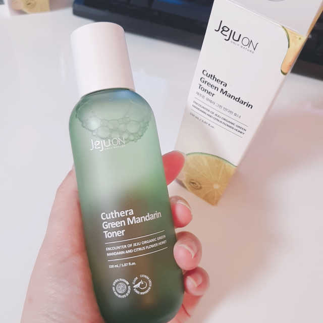 약산성 진정 토너 제주온 큐테라 풋귤 토너 150mL 리뷰 사진