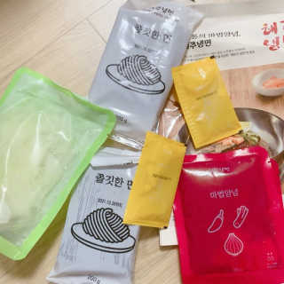 [해주냉면] 신천맛집 매운 비빔냉면 2인분 + 무절임 — 5점을 준 리뷰어가 2020년 5월 올린 사용 사진