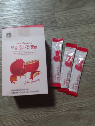 365더건강 에버뷰티 석류콜라겐 젤리 — 5점을 준 리뷰어가 2020년 6월 올린 사용 사진