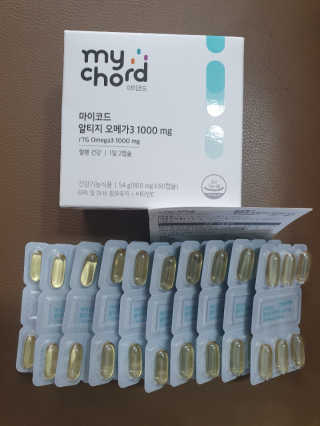 JW중외제약 마이코드 알티지 오메가3 1000 mg — 5점을 준 리뷰어가 2020년 10월 올린 사용 사진