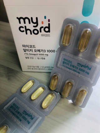 JW중외제약 마이코드 알티지 오메가3 1000 mg — 5점을 준 리뷰어가 2020년 9월 올린 사용 사진