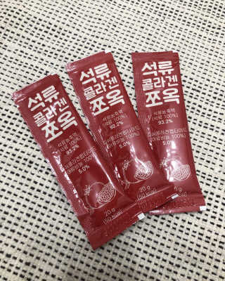 조은약초 석류콜라겐 석류즙 석류쪼옥 젤리 스틱 15포 x 20g — 4.5점을 준 리뷰어가 2020년 8월 올린 사용 사진