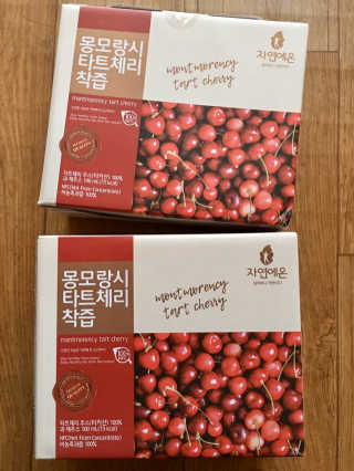 자연에온 몽모랑시 타트체리 착즙 100mL 10개입 2BOX — 5점을 준 리뷰어가 2020년 10월 올린 사용 사진