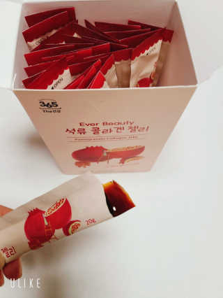365더건강 에버뷰티 석류콜라겐 젤리 — 5점을 준 리뷰어가 2020년 8월 올린 사용 사진