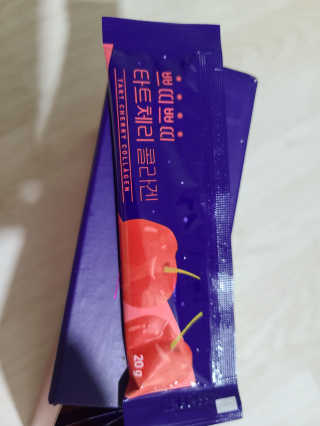 서울약사신협_쁘띠쁘띠타트체리콜라겐_20g x 14포 — 4점을 준 리뷰어가 2020년 11월 올린 사용 사진