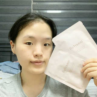 이너풀 하이 모이스처라이징 바이오셀룰로오스 마스크 — 5점을 준 리뷰어가 2020년 7월 올린 사용 사진