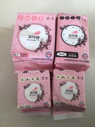 코지앤 생리대 체험 패키지 — 4점을 준 리뷰어가 2020년 10월 올린 사용 사진