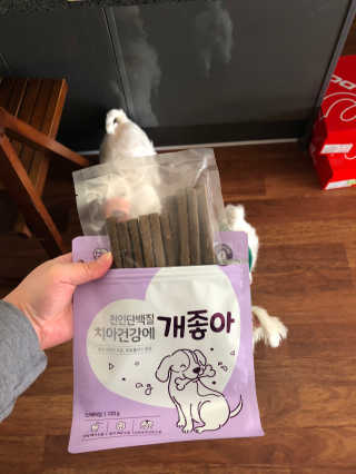 My Pet Care 천연단백질 치아건강에 개좋아 — 5점을 준 리뷰어가 2020년 12월 올린 사용 사진