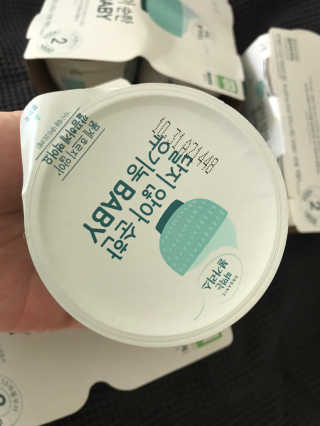 남양유업 떠먹는 불가리스 달지 않아 순한 유기농 BABY 2단계 — 5점을 준 리뷰어가 2020년 10월 올린 사용 사진