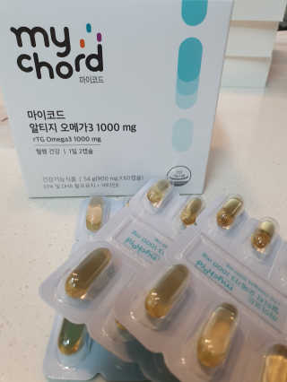 JW중외제약 마이코드 알티지 오메가3 1000 mg — 5점을 준 리뷰어가 2020년 7월 올린 사용 사진