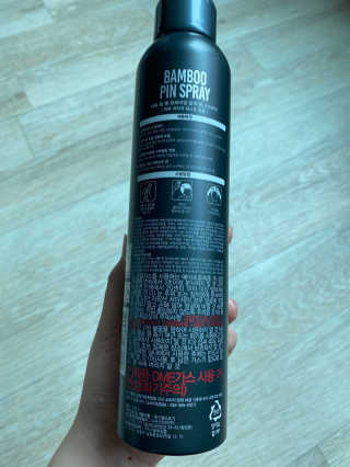 다슈코리아 다슈 포 맨 프리미엄 밤부 핀 스프레이 300ml — 4점을 준 리뷰어가 2020년 7월 올린 사용 사진