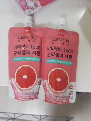 푸드마스터그룹 레몬킹 비타민C1000 곤약젤리 2종 — 4점을 준 리뷰어가 2020년 4월 올린 사용 사진
