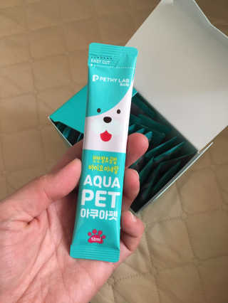 펫시랩 반려견용 액상 프리바이오틱스 아쿠아펫 — 4.5점을 준 리뷰어가 2020년 12월 올린 사용 사진