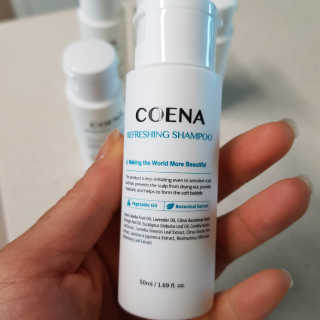 코에나샴푸 자연유래 식물성 코에나 샴푸 50ml — 5점을 준 리뷰어가 2020년 4월 올린 사용 사진