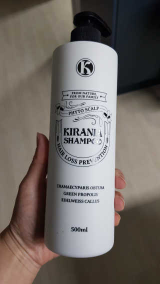 키라니아 피토스칼프 탈모완화 기능성샴푸 500ml — 5점을 준 리뷰어가 2020년 12월 올린 사용 사진