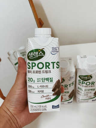 셀렉스스포츠 셀렉스 스포츠 드링크 초콜릿 _ 330ml x 12팩 — 5점을 준 리뷰어가 2020년 12월 올린 사용 사진