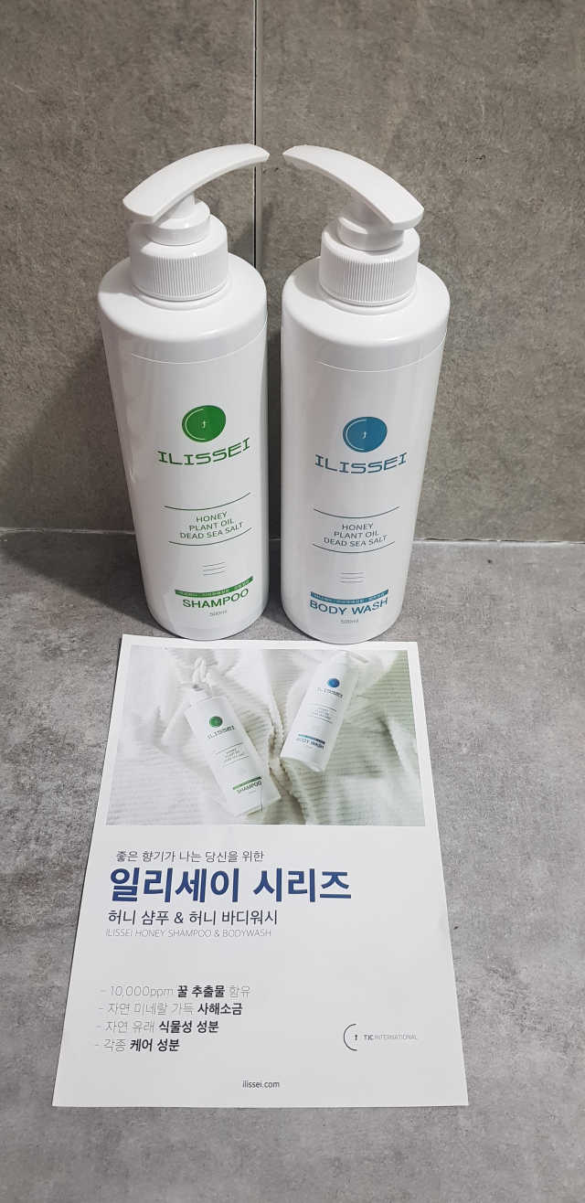 일리세이 허니 샴푸 500ml + 허니 바디워시 500ml 세트 리뷰 사진