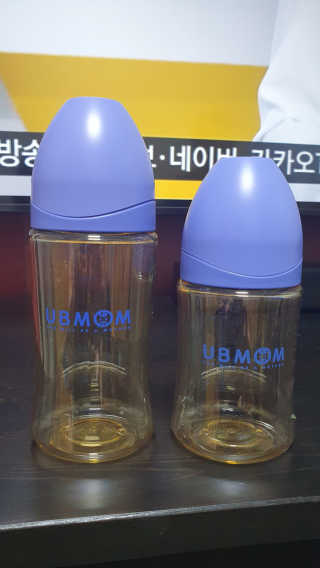 유비맘 PPSU 젖병 노꼭지_200ml_컬러 랜덤 발송 — 3.5점을 준 리뷰어가 2020년 6월 올린 사용 사진