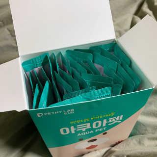 펫시랩 반려견용 액상 프리바이오틱스 아쿠아펫 — 3점을 준 리뷰어가 2020년 12월 올린 사용 사진