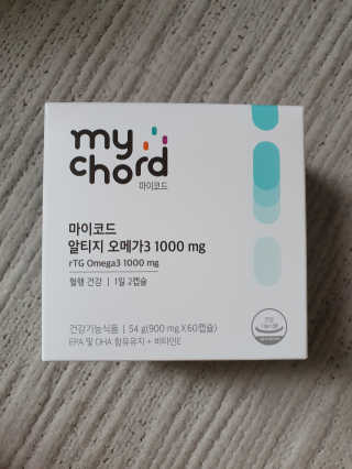 JW중외제약 마이코드 알티지 오메가3 1000 mg — 5점을 준 리뷰어가 2020년 7월 올린 사용 사진